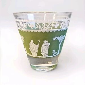 Vintage Wedgwood Jeanette Hellenic Jasperware Green Grecian Shot Glass